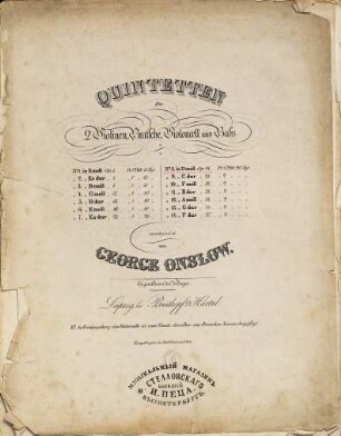 Quintetten für 2 Violinen, Bratsche, Violoncell und Bass, 8. No. 8 in Dmoll op. 24