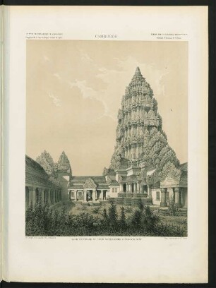 Pl. VII. Cambodge. Tour centrale et Cour supérieure d'Angcor Wat