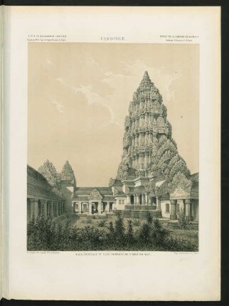 Pl. VII. Cambodge. Tour centrale et Cour supérieure d'Angcor Wat