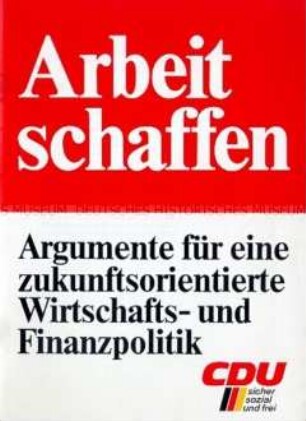 Propagandaschrift der CDU zur Bundestagswahl 1983