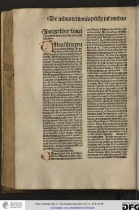 Tres sunt ternarii peccatorum infames, in primum est peccatum originale, mortale et veniale...