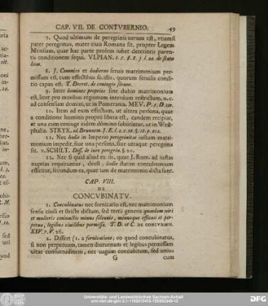 Cap. VIII. De Concubinatu.