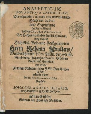 Analepticum Nov-Antiquo Catholicum