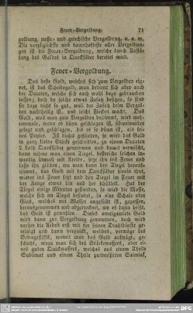Feuer-Vergoldung