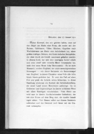 Münster, den 27. Januar 1911