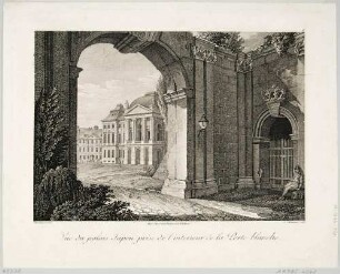Blick durch das Leipziger Tor in Dresden nach Süden auf das Japanische Palais, aus Rittners Dresden mit seinen Prachtgebäuden um 1810