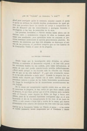 II - La prueba favorable