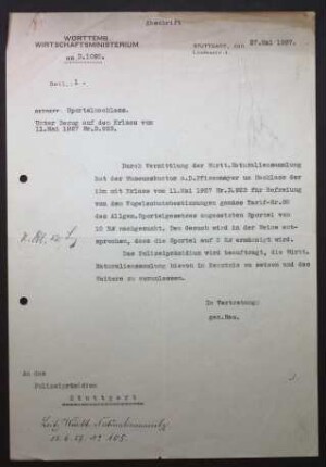 Sportelermässigung für Eugen Wilhelm Pfizenmayer