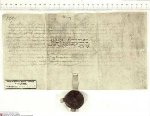 Gottschalk von Buchenau (Buchenawe) bekundet, dass er als Vormund der Kinder des verstorbenen Neidhard von Buchenau von Johann [I. von Henneberg],...