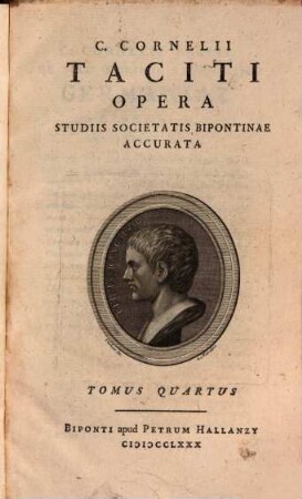 C. Cornelii Taciti Opera. Vol. 4