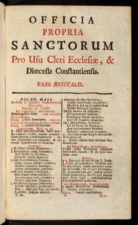 1-22, Officia propria Sanctorum...