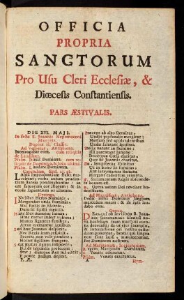 1-22, Officia propria Sanctorum...