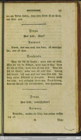 Frage. Was heißt, üben?