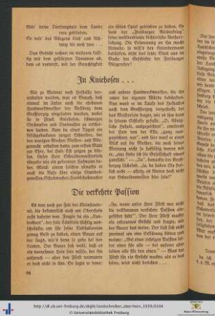 Die verkehrte Passion.