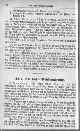 XXIV. Das leichte Maschinengewehr