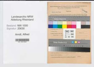 Entnazifizierung Alfred Arndt, geb. 29.05.1906 (Bautechniker)