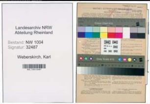 Entnazifizierung Karl Weberskirch , geb. 20.11.1898 (Mechaniker)