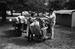 Sommerbetrieb auf dem Campingplatz beim Kühlen Krug.