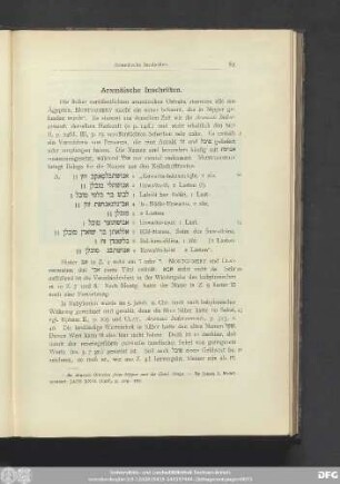 Aramäische Inschriften.