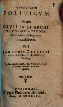 Opusculum politicum