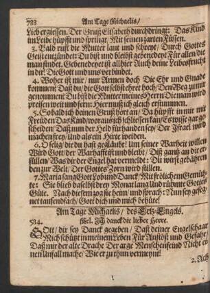 Am Tage Michaelis/ des Ertz-Engels.