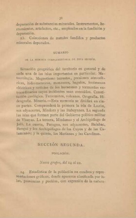 Sección segunda