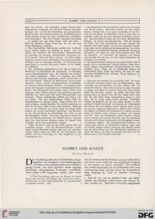 Schrift und Schule