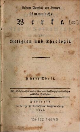 Johann Gottfried von Herder's Erläuterungen zum neuen Testament aus einer neueröfneten morgenländischen Quelle : 1775