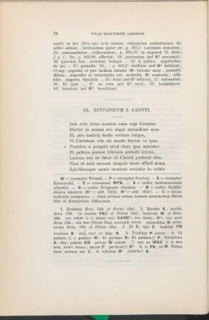 III. Epitaphivm S. Canvti.