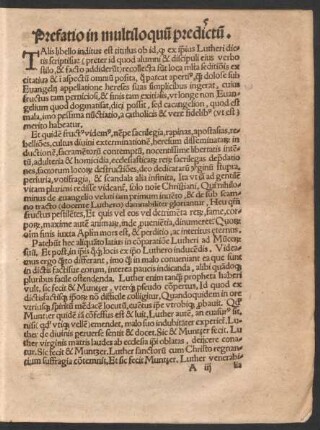 Prefatio in multiloquum predictum.