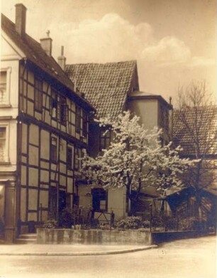 Alter Winkel (Bruchstraße, gegenüber der Straße Unter der Wehme). Detmold. Bruchstr. Papierabzug