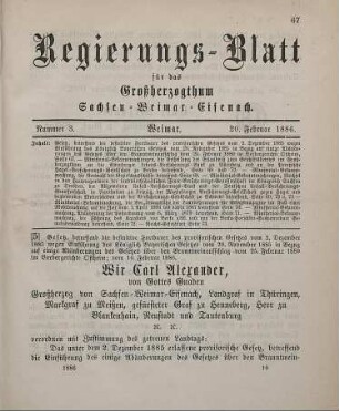5. Gesetz, betreffend die definitive Fortdauer des provisorischen Gesetzes vom 2. Dezember 1885 wegen Einführung des Königlich Bayerischen Gesetzes vom 20. November 1885 in Bezug auf einige Abänderungen des Gesetzes über den Branntweinaufschlag vom 23. Februar 1880 im Vordergerichte Ostheim