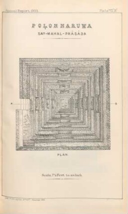 Plate VII'B'. Polonnaruwa. Sat-Mahal-Prâsâda. Plan