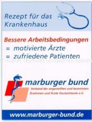 Aufkleber des Marburger Bundes zum Ärztestreik