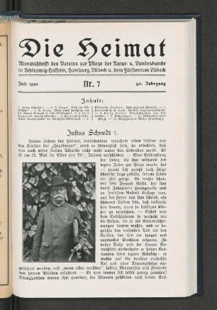 Juli 1930, Nr. 7, 40. Jahrgang