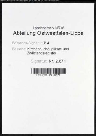 Zivilstandsregister der Munizipalität Soest (GHT 1811). (Gemeinde: Munizipalität Kreis Soest)