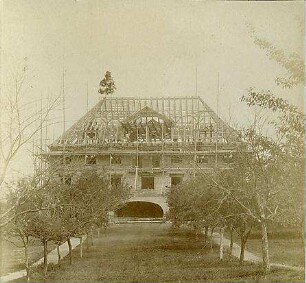 Fischer, Theodor; Tübingen; Haus Siebeck - Gartenansicht während der Bauarbeiten