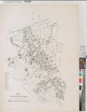 Gelsenkirchen (Gelsenkirchen) Stadtplan 1897 1 : 3000 102 x 75 Druck Schulz Regierung Arnsberg