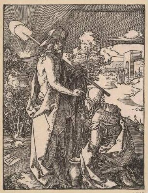 Kleine Passion, Blatt 32: Christus erscheint Magdalena