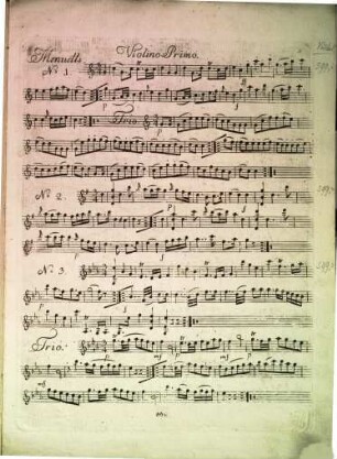 XII. MINUETTI per due Violini e Basso del Sig.r W. A. MOZART