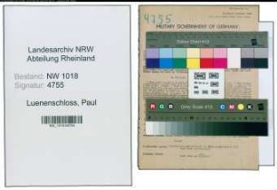 Entnazifizierung Paul Luenenschloss , geb. 04.04.1895 (Bankangestellter)