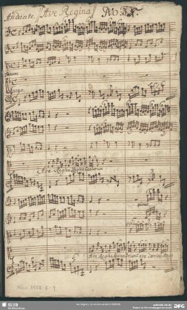 Ave regina coelorum - Mus.3158-E-9 : T, strings, bc - F