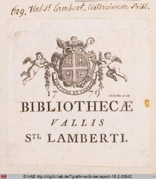 Exlibris des Cistercienserklosters Val St. Lambert