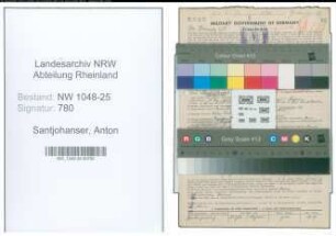 Entnazifizierung Anton Santjohanser , geb. 13.12.1902 (Schneider)
