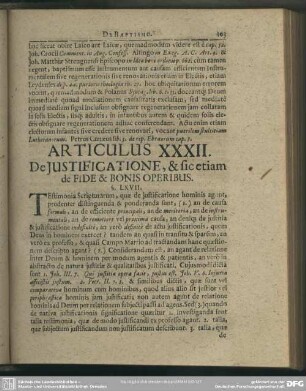 Articulus XXXII. De Justificatione, & sic etiam de Fide & Bonis Operibus