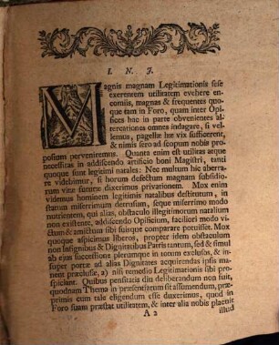 Io. Henrici Hartlebenii I. V. D. Serenissimi Dvcis Saxo-Isenac. Consil. Commentatio Ivridica De Legitimatione Liberorvm Illegitimorvm, Von Ehrlichmachung der unehrlichen Kinder