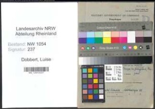 Entnazifizierung Luise Dobbert , geb. 07.07.1897 ()