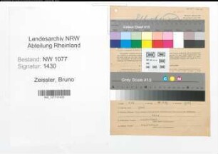 Entnazifizierung Bruno Zeissler , geb. 25.03.1889 ()