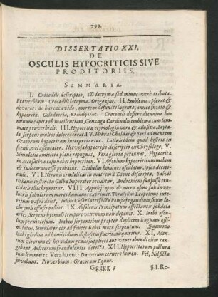 Dissertatio XXI. De Osculis Hypocriticis Sive Proditoriis.