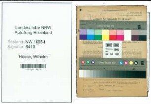 Entnazifizierung Wilhelm Hosse , geb. 10.08.1890 (Kaufmann)